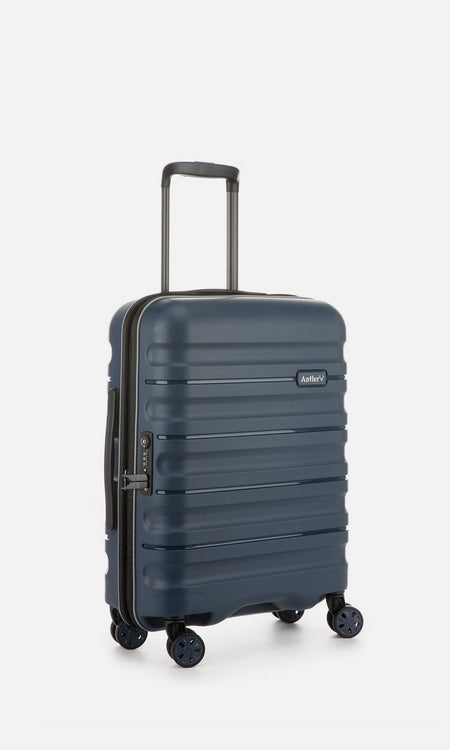 Antler Luggage -  Lincoln cabin in navy - Hard Suitcase Lincoln Cabin Suitcase Navy | Hard Suitcase | Antler UK