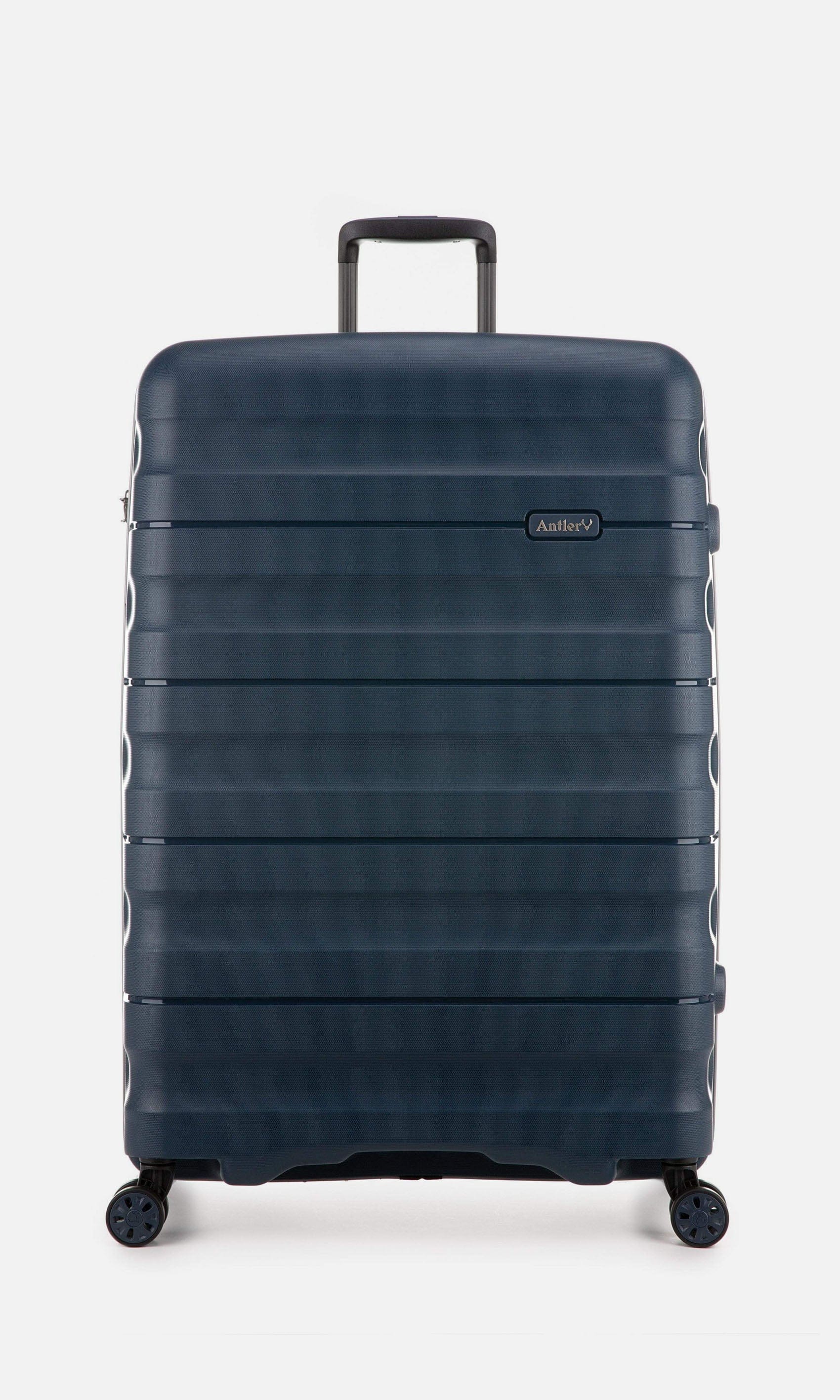 Antler Luggage -  Lincoln large in navy - Hard Suitcase Lincoln Large Suitcase Navy | Hard Suitcase | Antler UK