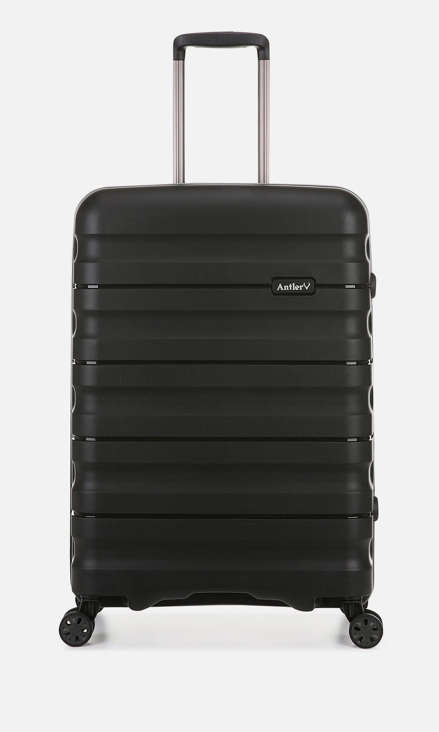 Antler Luggage -  Lincoln medium in black - Hard Suitcases Lincoln Medium Suitcase Black | Hard Suitcase | Antler UK