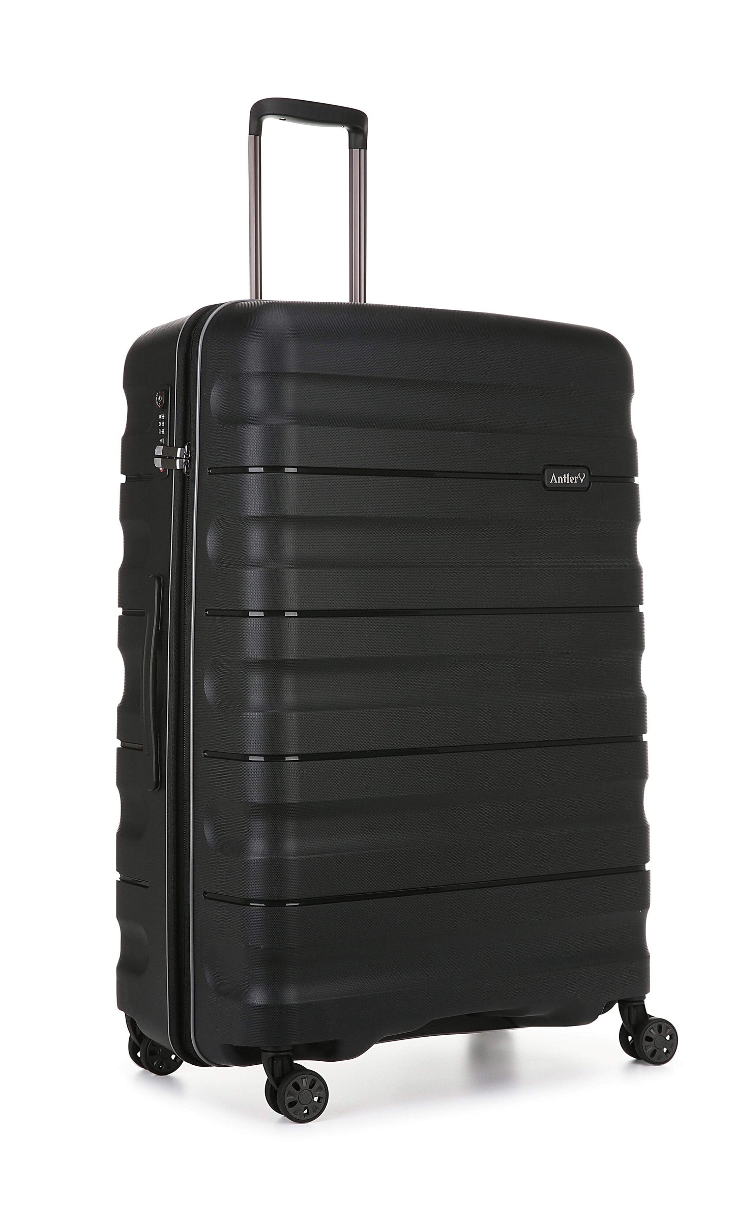 Antler Luggage -  Lincoln set in black - Hard Suitcases Lincoln 3 Piece Suitcase Set Black | Hard Suitcase | Antler UK