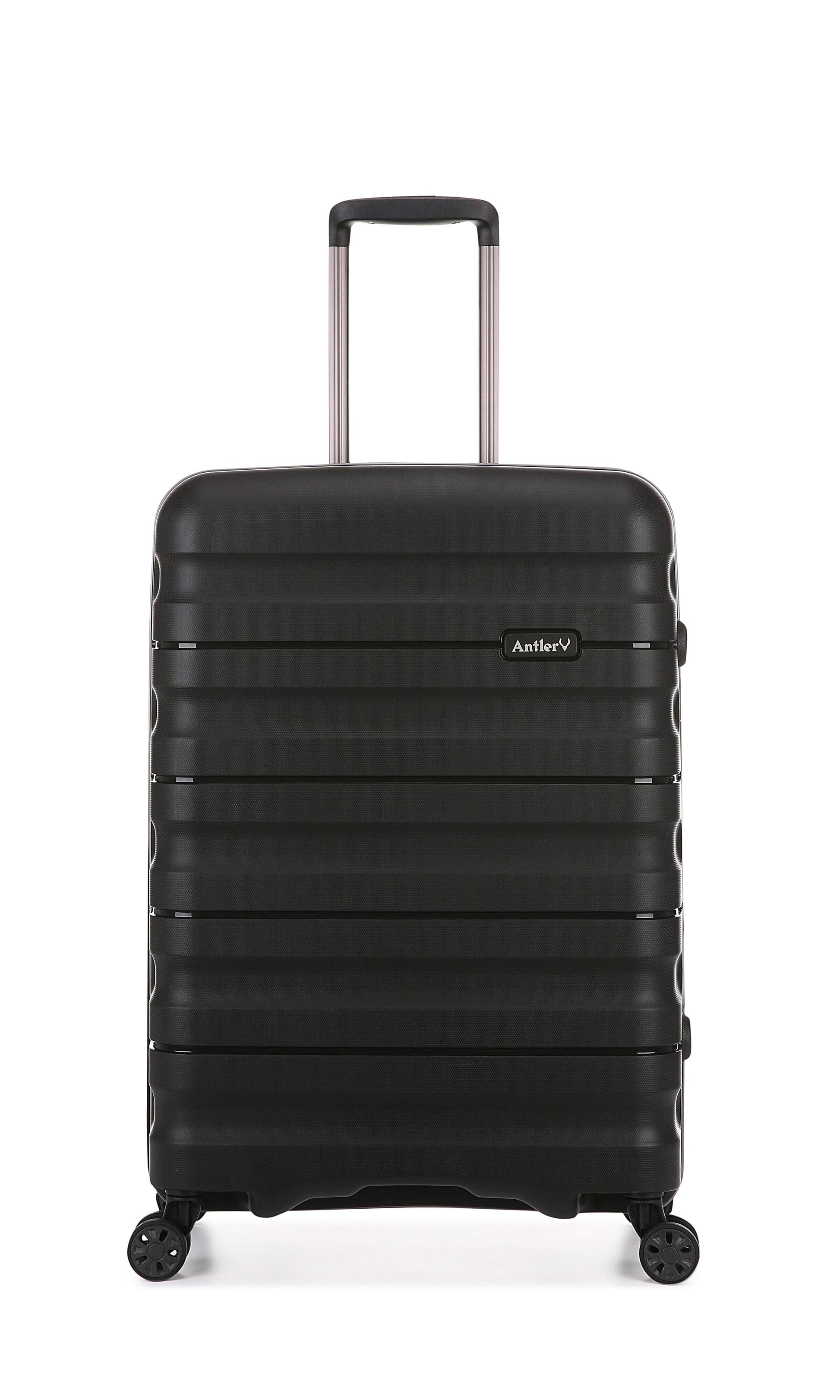 Antler Luggage -  Lincoln set in black - Hard Suitcases Lincoln 3 Piece Suitcase Set Black | Hard Suitcase | Antler UK