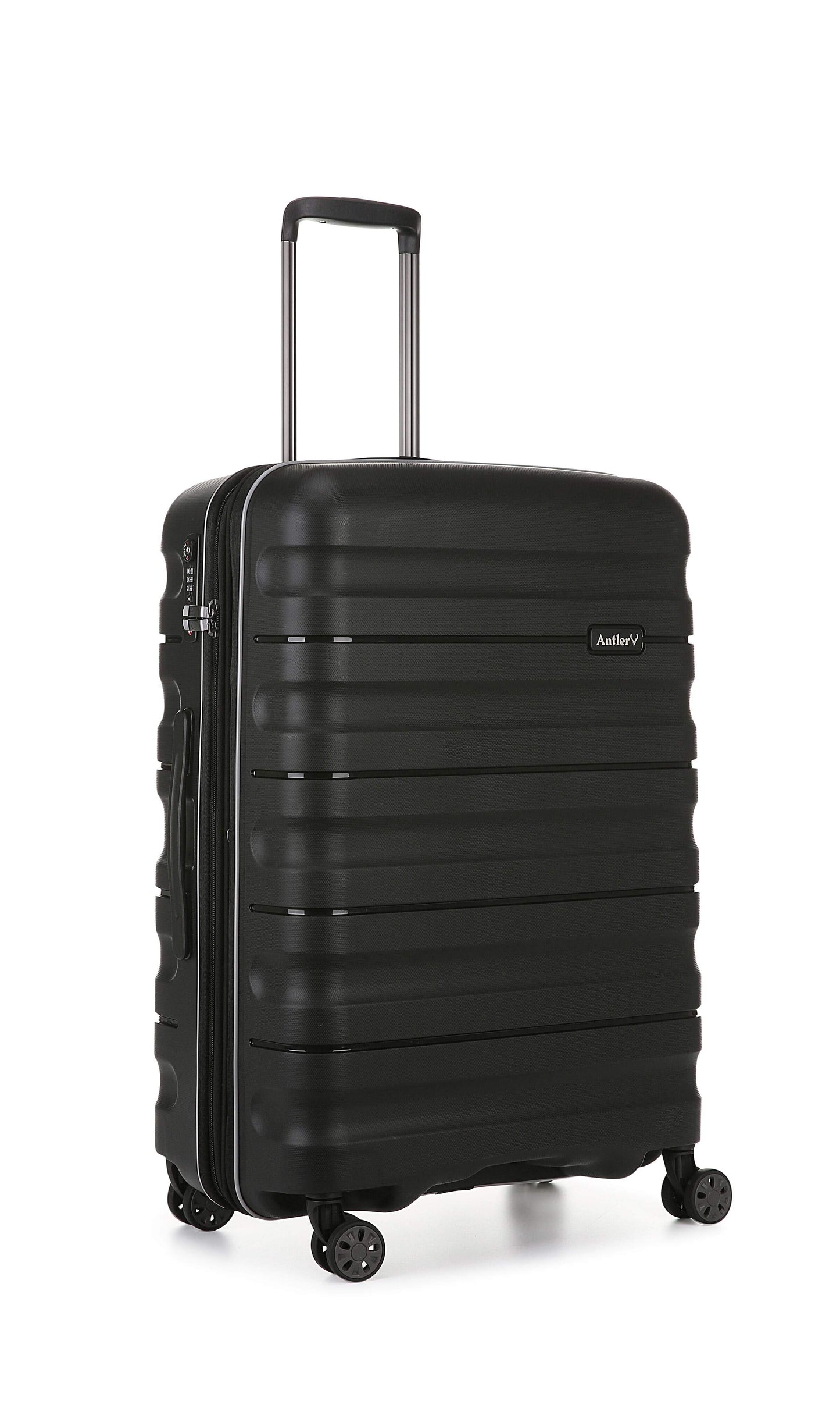 Antler Luggage -  Lincoln set in black - Hard Suitcases Lincoln 3 Piece Suitcase Set Black | Hard Suitcase | Antler UK