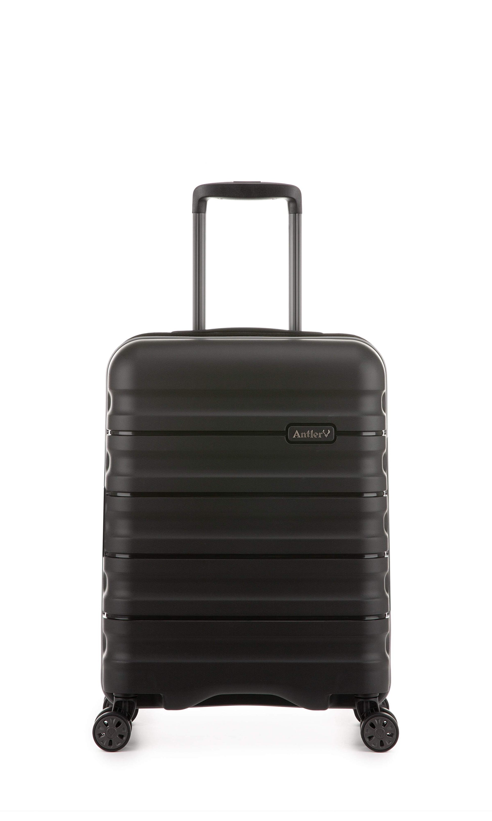 Antler Luggage -  Lincoln set in black - Hard Suitcases Lincoln 3 Piece Suitcase Set Black | Hard Suitcase | Antler UK