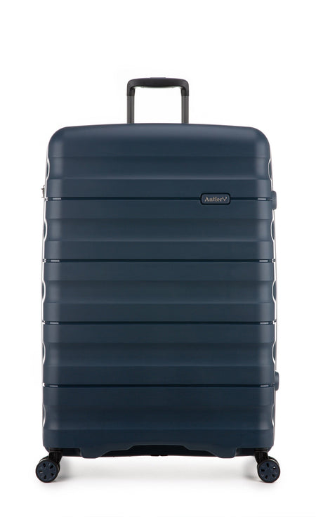 Antler Luggage -  Lincoln set in blue - Hard Suitcases Lincoln 3 Piece Suitcase Set Navy | Hard Suitcase | Antler UK