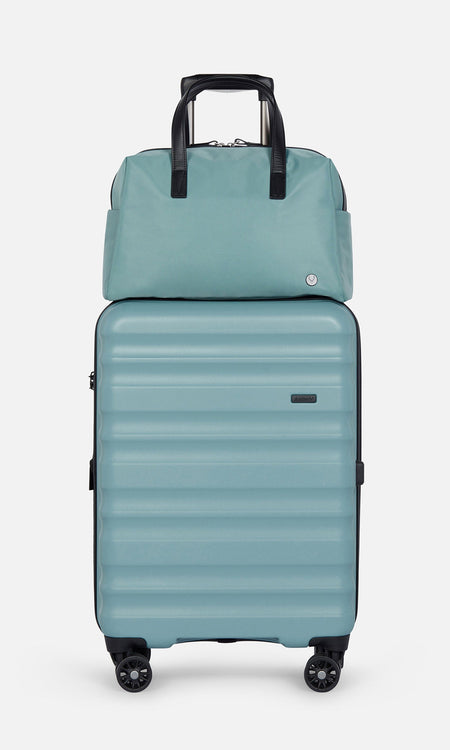 Antler Luggage -  Overnight Bag & Medium Set in Mineral - Luggage & Bags Overnight Bag & Medium Set in Mineral (Blue) | Luggage & Bags | Antler UK