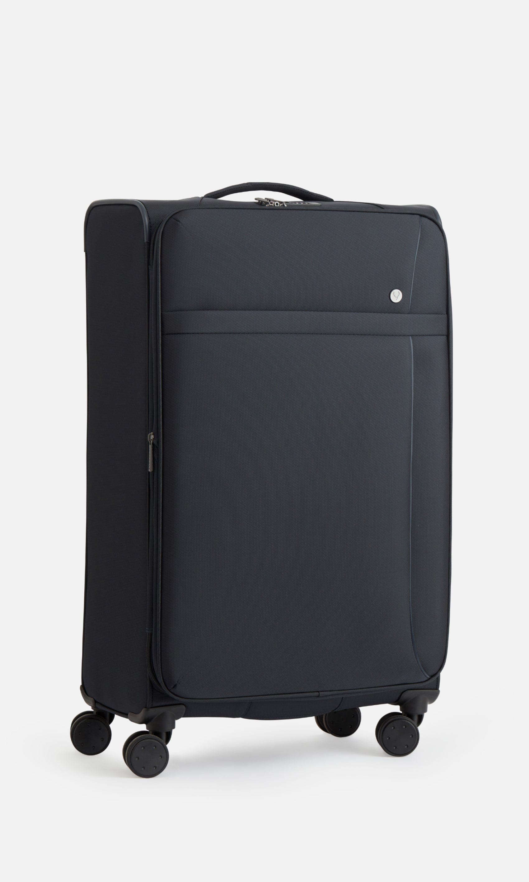 Antler Luggage -  Prestwick large in navy - Soft Suitcases Prestwick Large Suitcase Navy | Soft Shell Suitcase | Antler 
