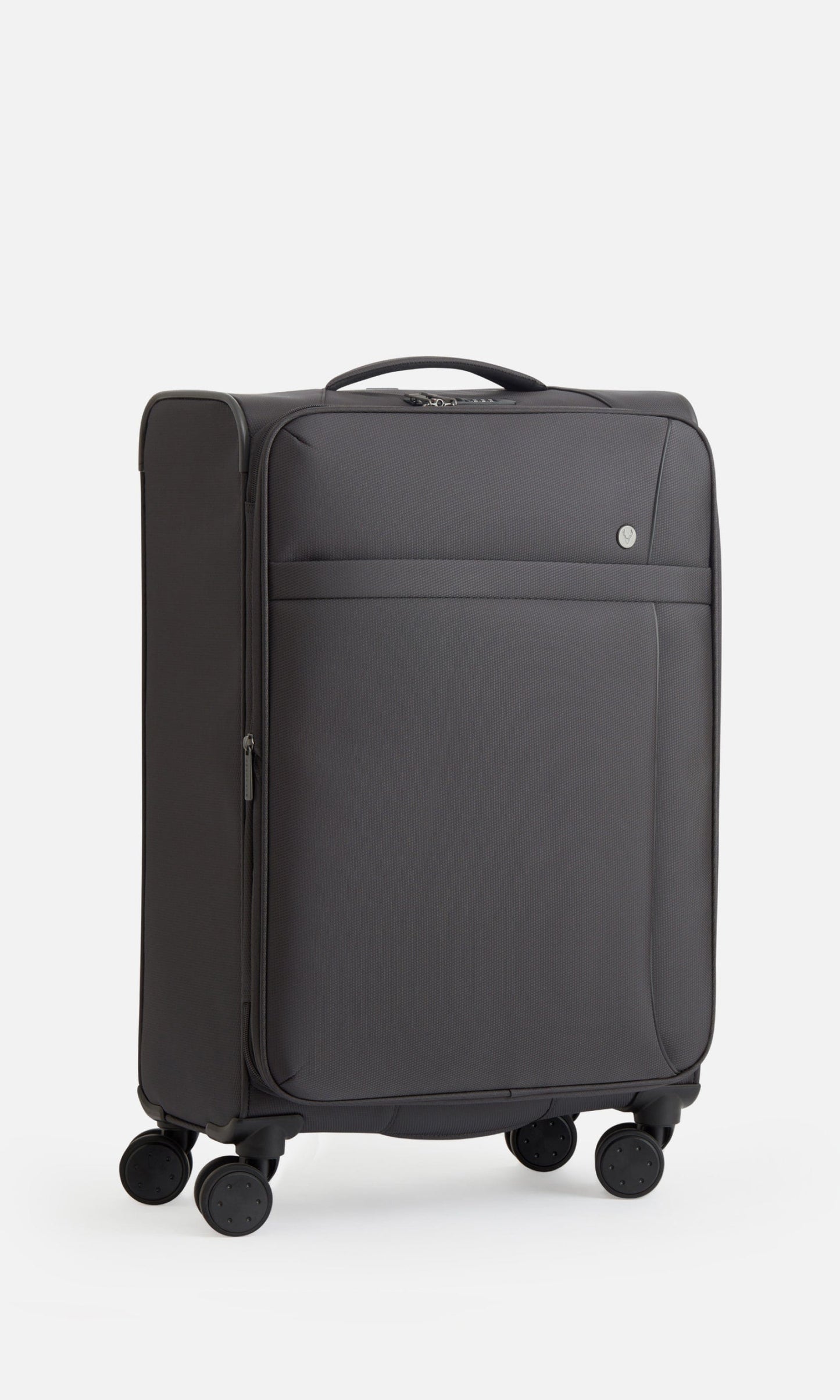 Antler Luggage -  Prestwick medium in grey - Soft Suitcases Prestwick Medium Suitcase Grey | Soft Shell Suitcase | Antler 