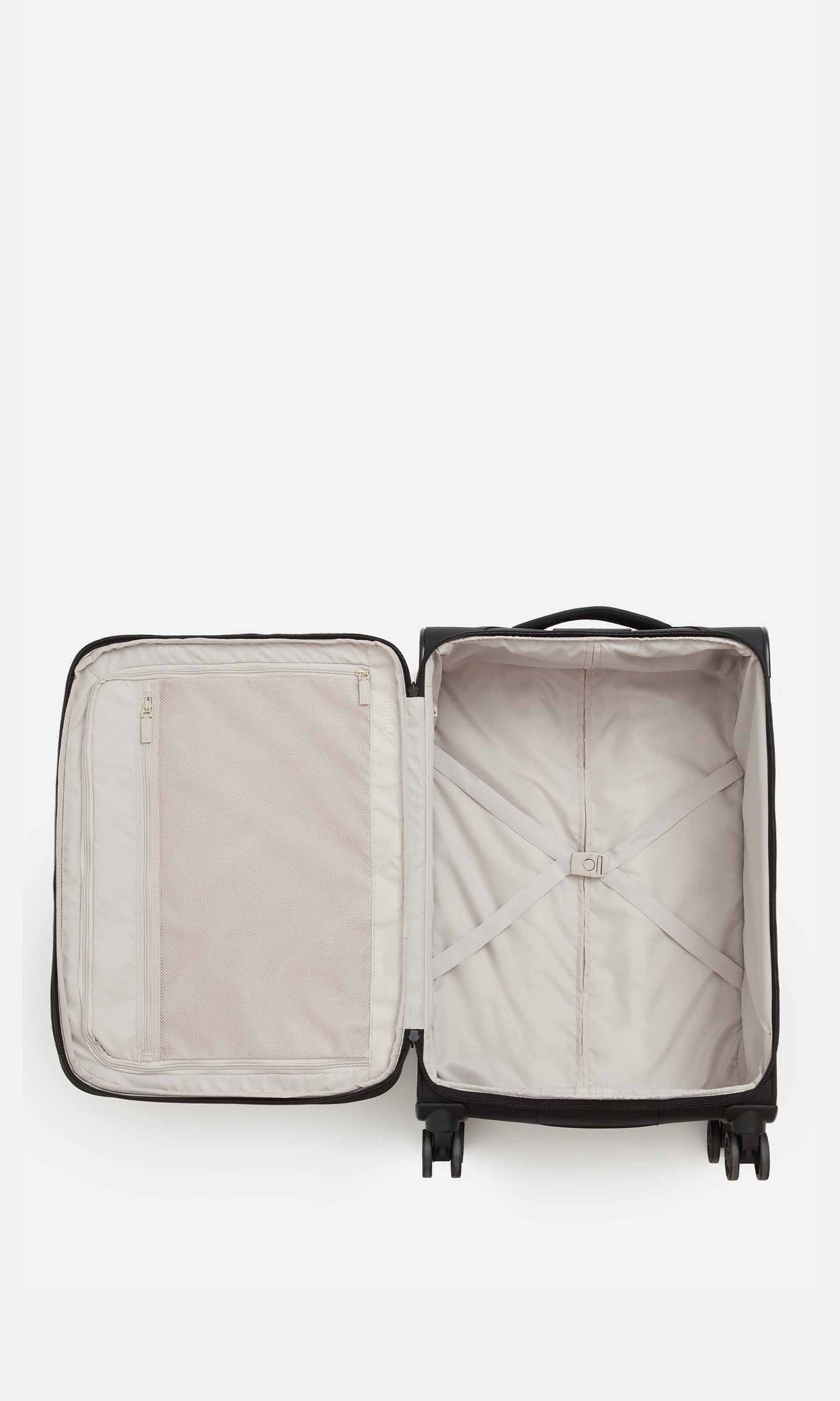 Antler Luggage -  Prestwick medium in khaki - Soft Suitcases Prestwick Medium Suitcase Khaki (Green) | Soft Shell Suitcase | Antler